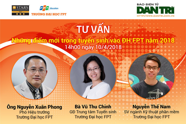 Báo Dân trí tổ chức  buổi tư vấn thông tin tuyển sinh 2018 Đại học FPT