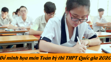 Đề minh họa môn Toán kỳ thi THPT Quốc gia 2020