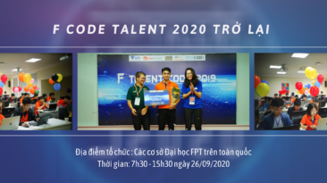 Sân chơi cho sinh viên mê lập trình F Talent Code 2020 chính thức trở lại