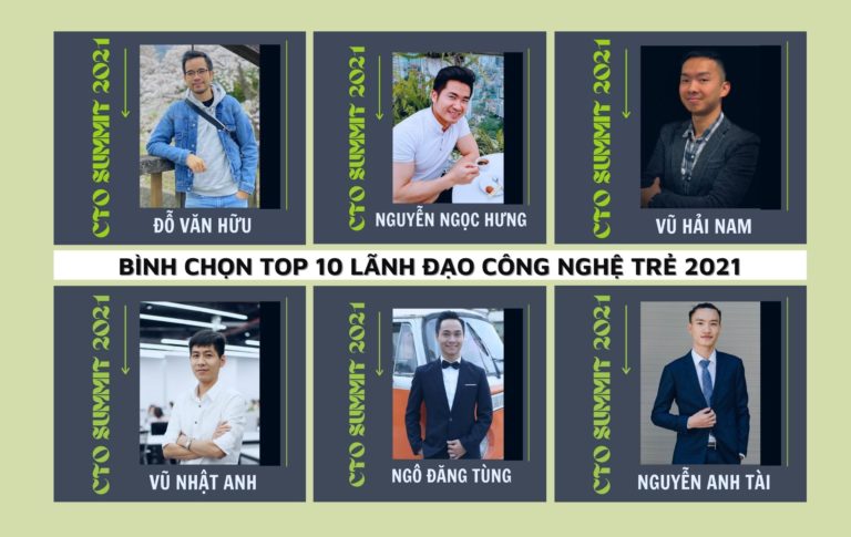 6 cựu sinh viên ĐH FPT Hà Nội góp mặt trong danh sách bình chọn TOP 10 lãnh đạo Công nghệ trẻ 2021