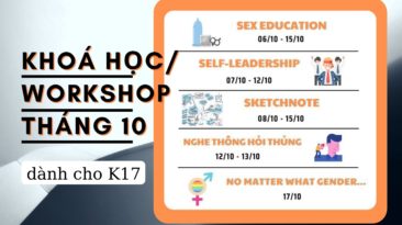 Chào tháng 10 cùng loạt khoá học/workshop siêu HOT cho tân sinh viên K17