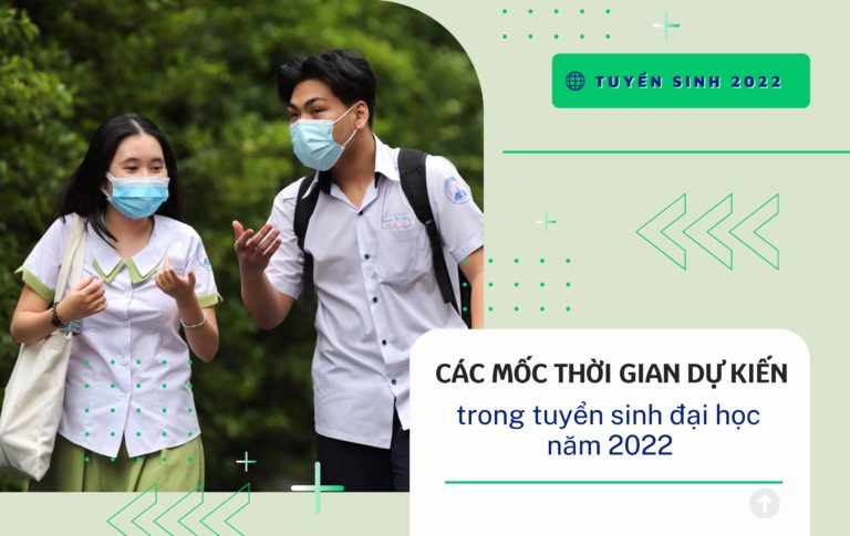 Các mốc thời gian dự kiến trong tuyển sinh đại học năm 2022