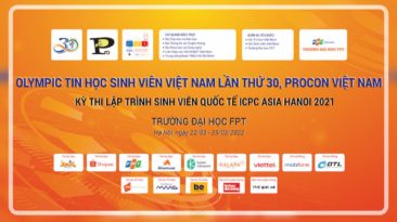 ĐH FPT đăng cai Olympic Tin học SVVN lần thứ 30, Procon và ICPC Asia Hanoi 2021