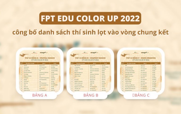 FPT Edu Color Up 2022 công bố danh sách thí sinh lọt vào vòng chung kết