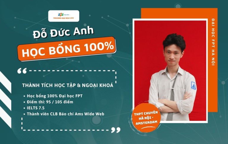 Chỉ ôn thi trong 1 tháng, nam sinh THPT Chuyên Hà Nội Amsterdam chinh phục học bổng 100% ĐH FPT