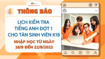 [THÔNG BÁO] Lịch kiểm tra tiếng Anh đợt 1 cho tân sinh viên K18 Đại học FPT Hà Nội