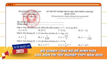 Bộ GD&ĐT công bố đề minh họa các môn thi tốt nghiệp THPT năm 2023