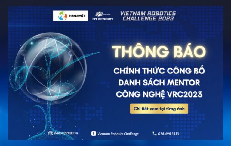 Công bố danh sách Mentor Công nghệ Vietnam Robotics Challenge 2023