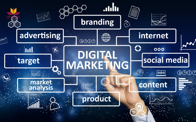 Marketing số cung cấp cho sinh viên cơ hội học tập và thực hành chuyên sâu từ Marketing căn bản tới cách thức áp dụng công nghệ số trong việc thực hiện các chiến dịch Marketing Online