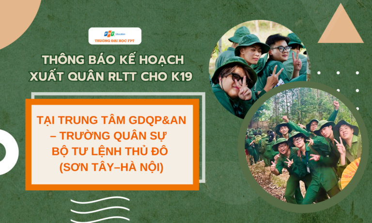 Thông báo chương trình RLTT cho K19 tại Trường Quân sự Bộ tư lệnh Thủ Đô - Sơn Tây, Hà Nội