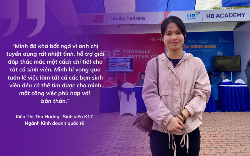 Kiều Thị Thu Hương, sinh viên K17, ngành Kinh doanh quốc tế