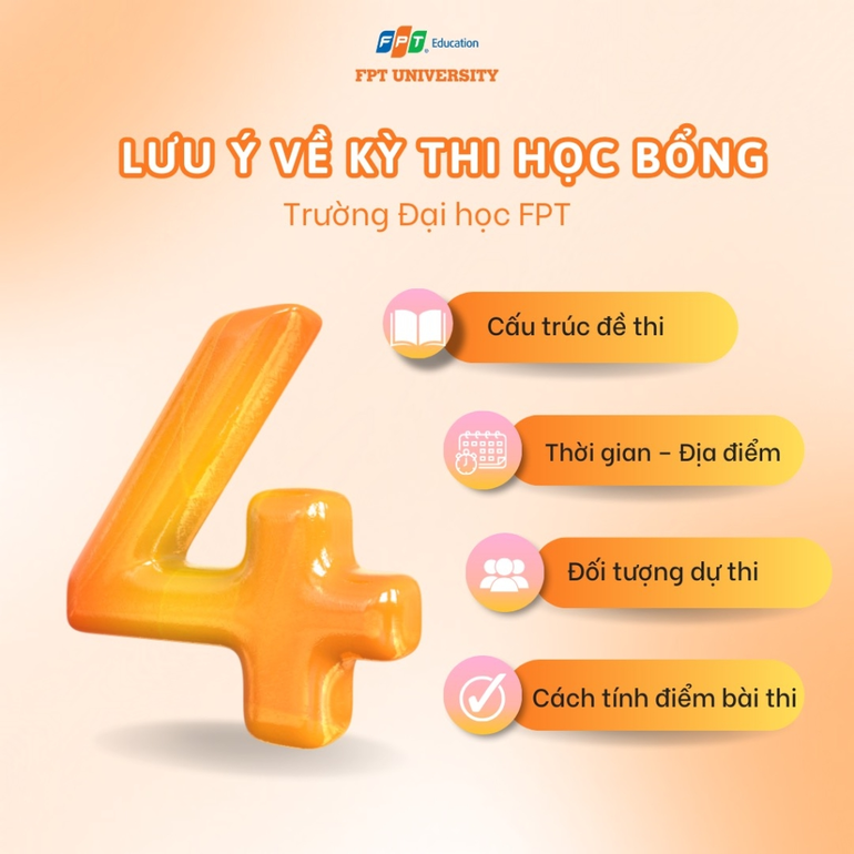 Thí sinh cần lưu ý về cấu trúc đề thi, thời gian, địa điểm, đối tượng dự thi và cách tính điểm bài thi