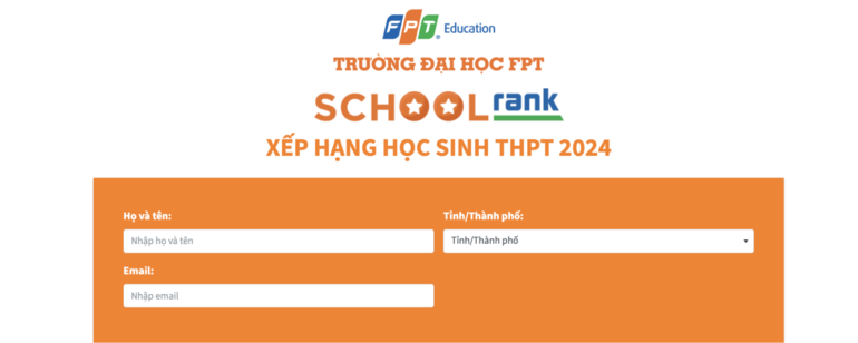 Trang xếp hạng SchoolRank của trường Đại học FPT