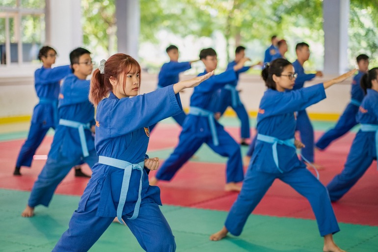 Vovinam là môn học thể chất bắt buộc tại Đại học FPT.